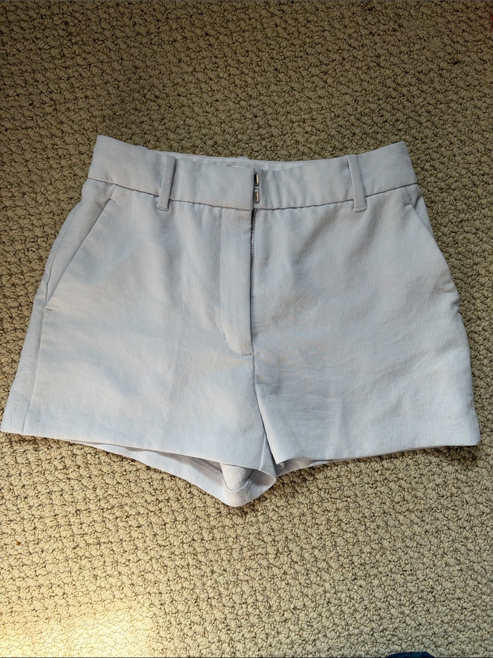 Aritzia Wilfred anthem high-rise tailored mini crepette shorts monument grey